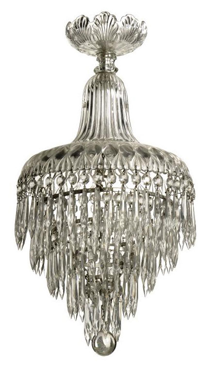 An English Moulded Glass Ceiling Light Circa 1930 Chandelier