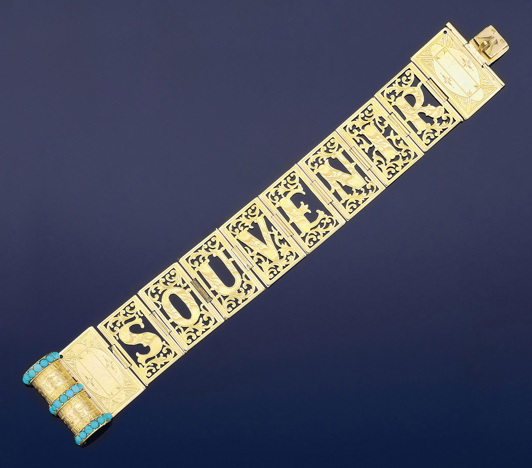 A Victorian gold and turquoise novelty bracelet Christie's