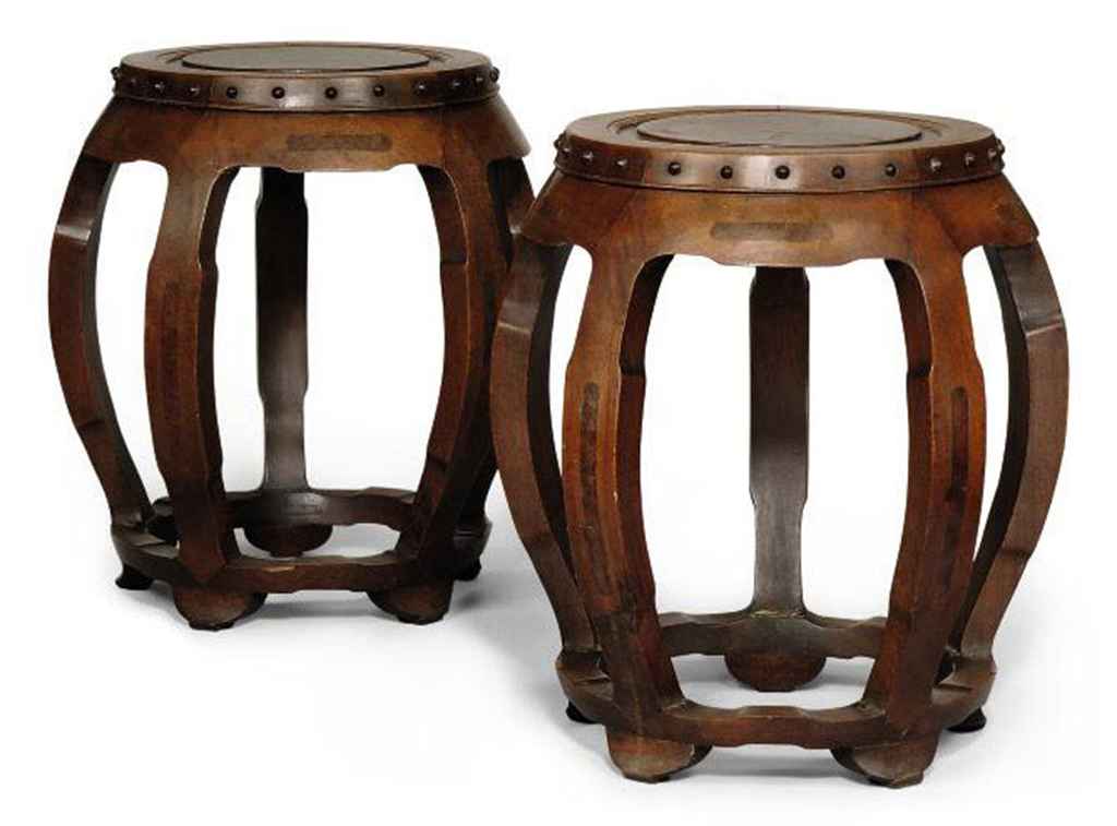 A Pair Of Chinese Wooden Stools Circa 1900 Stool Furniture Lighting Christie S