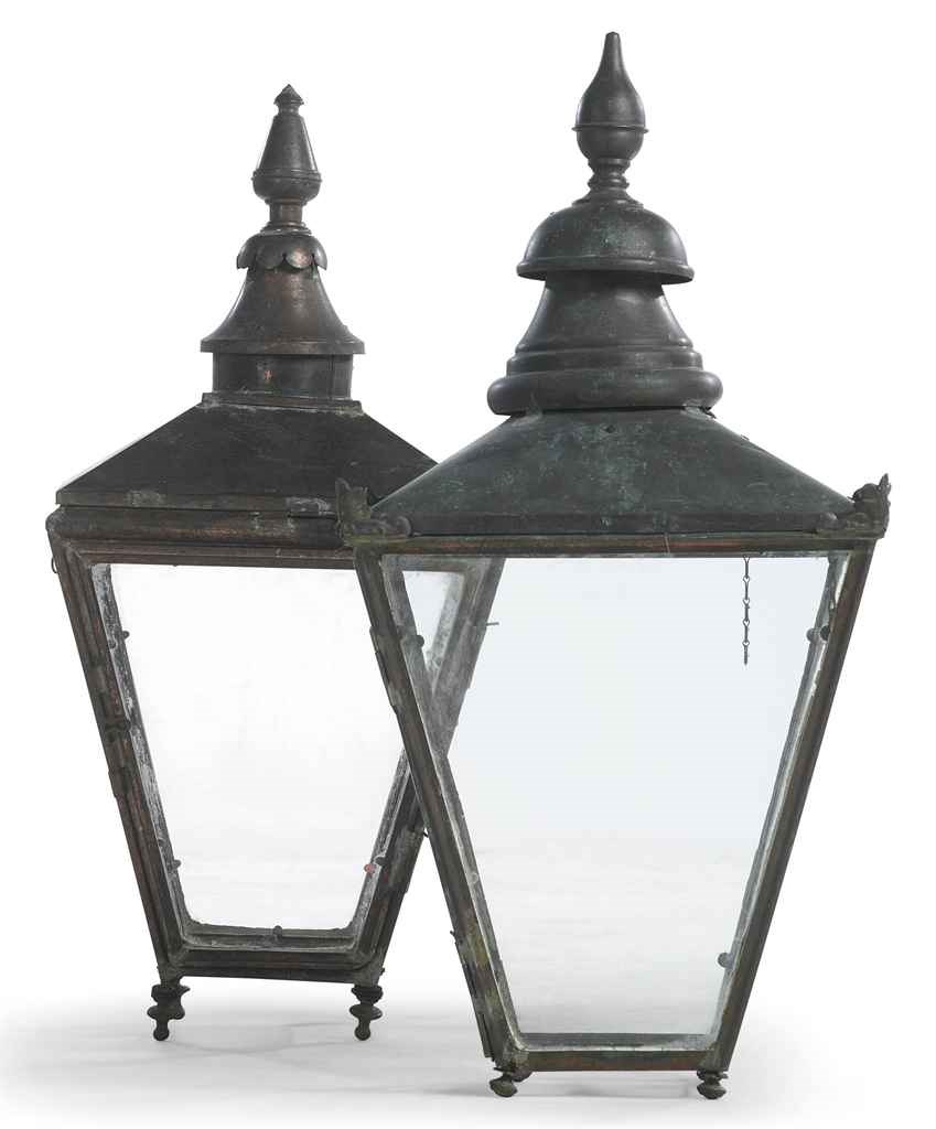Minimalist Copper Exterior Lanterns for Simple Design