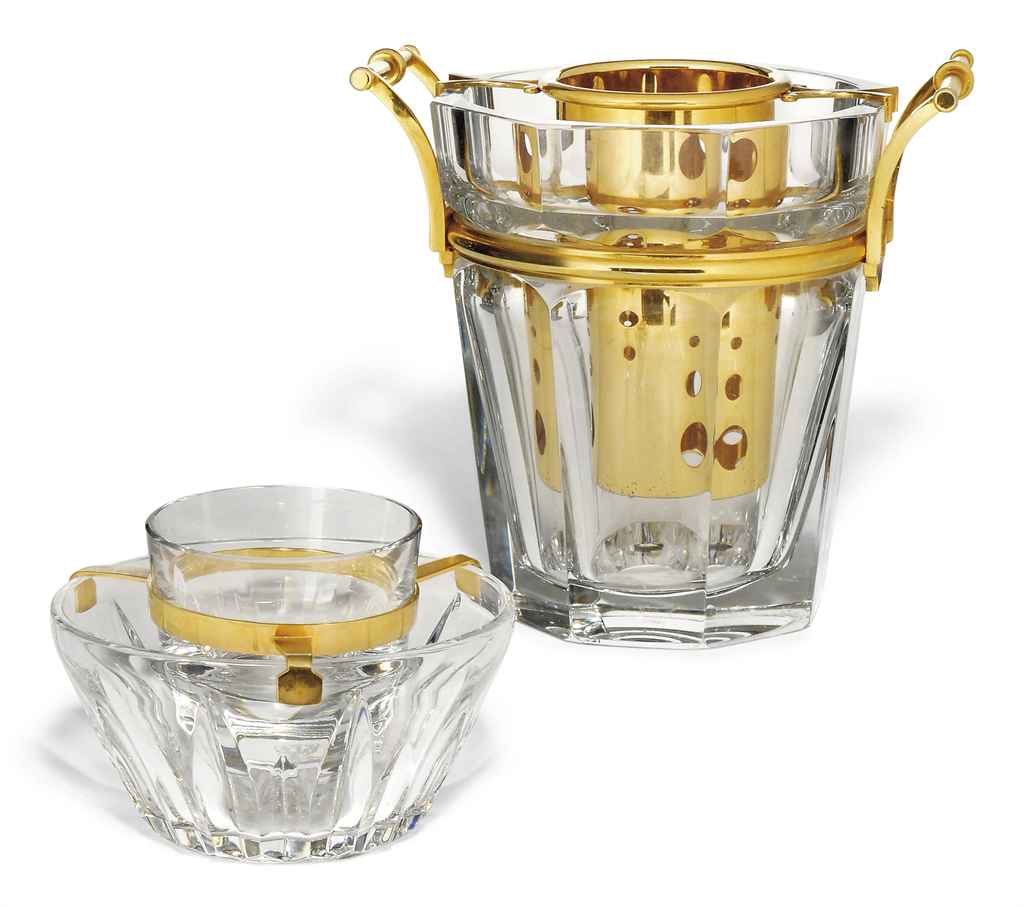 A BACCARAT GLASS WINECOOLER AND A CAVIARCOOLER , 20TH CENTURY, ACIDETCHED MARKS Christie's