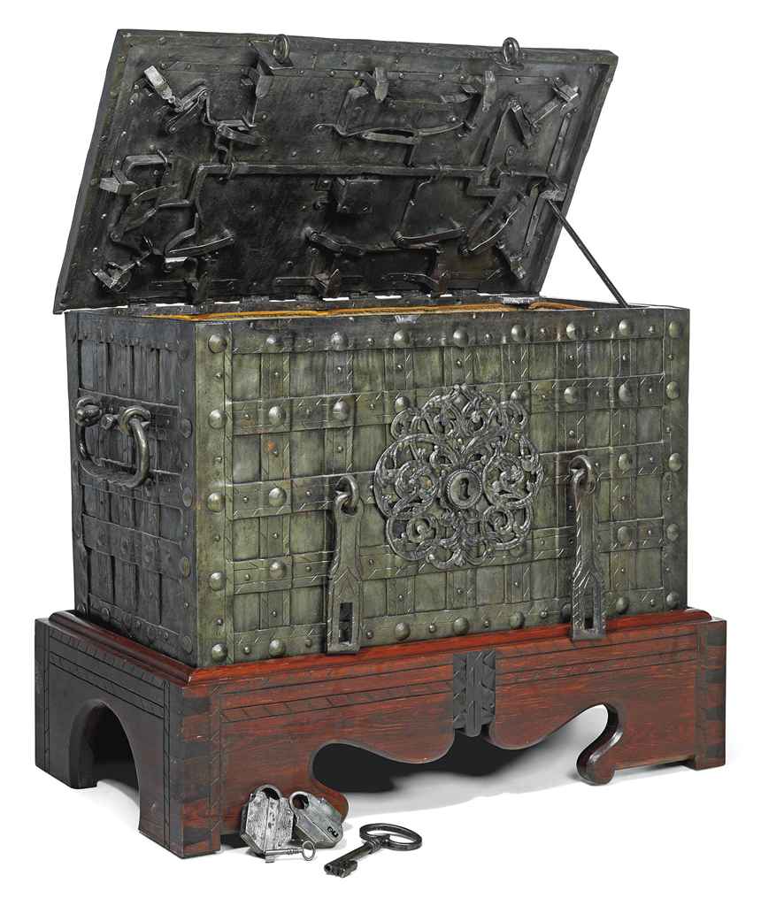 A LARGE GERMAN IRON ARMADA CHEST , LATE 17TH CENTURY Christie's