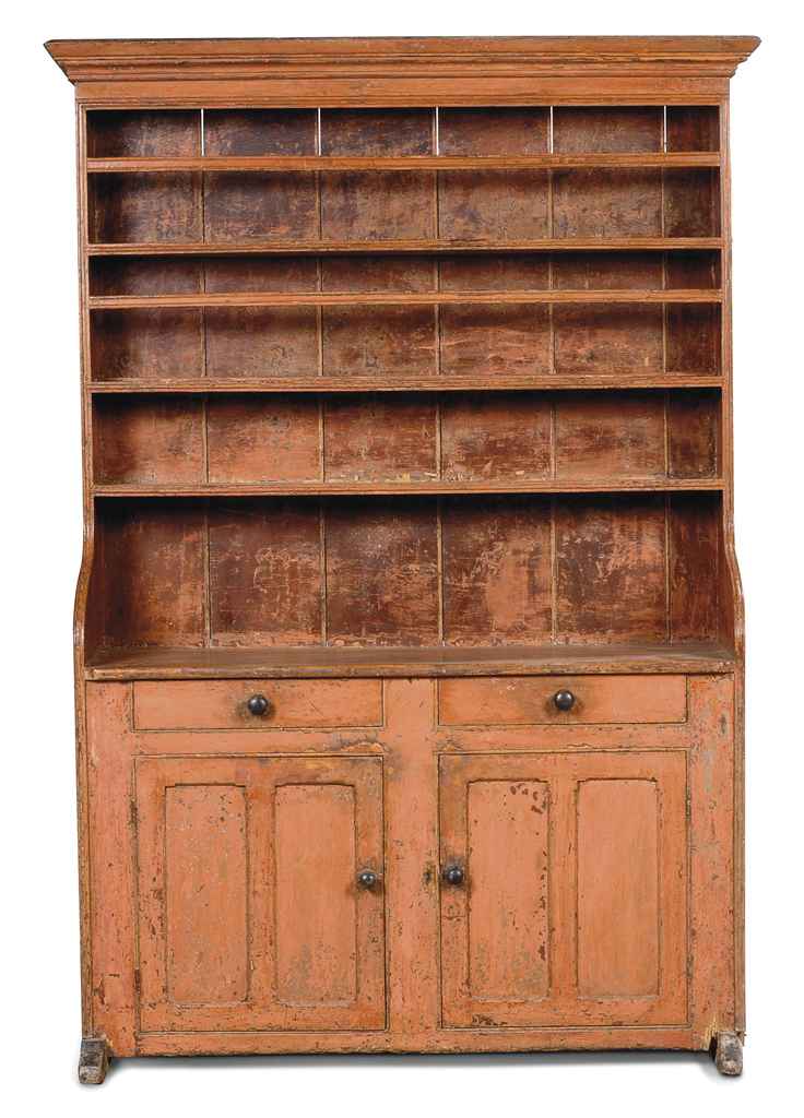 A Small Victorian Painted Pine Dresser Late 19th Century Irish