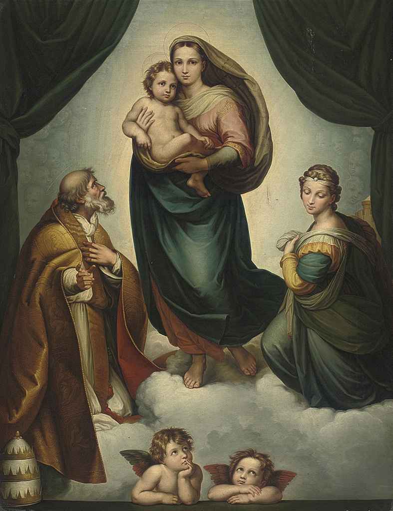 After Raffaello Sanzio, called Raphael , The Sistine Madonna | Christie's, image size:787x1024