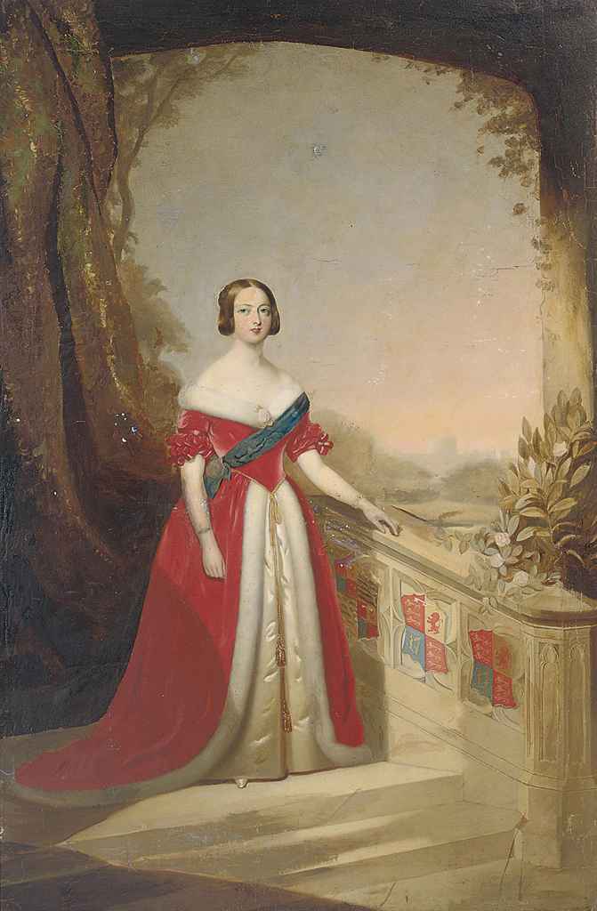Follower Of Franz Xaver Winterhalter Queen Victoria 19th