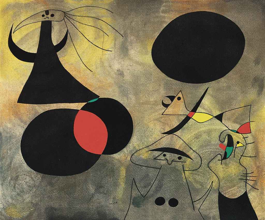 Joan Miro、PEINTURE OVALE、画集画、新品額装付 www.pn-tanjungkarang ...