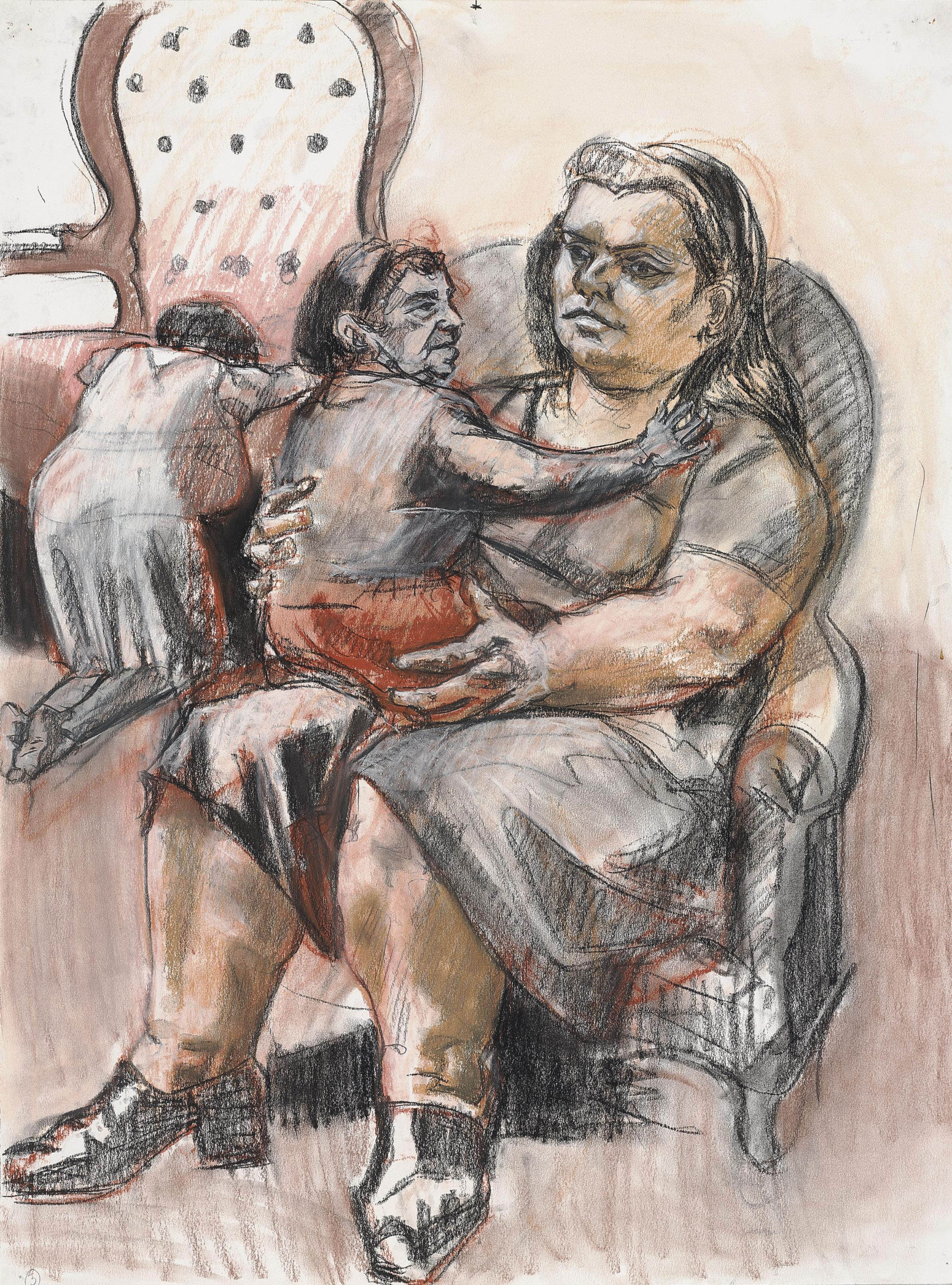 Paula Rego (b. 1935) , Girl with Two Mothers Christie's