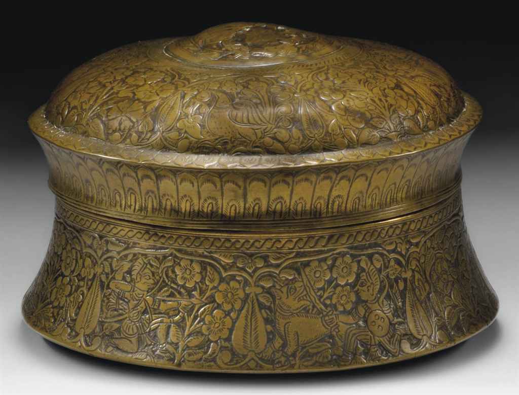 A FIGURAL BRASS PANDAN BOX , RAJASTHAN, 17TH CENTURY Christie's