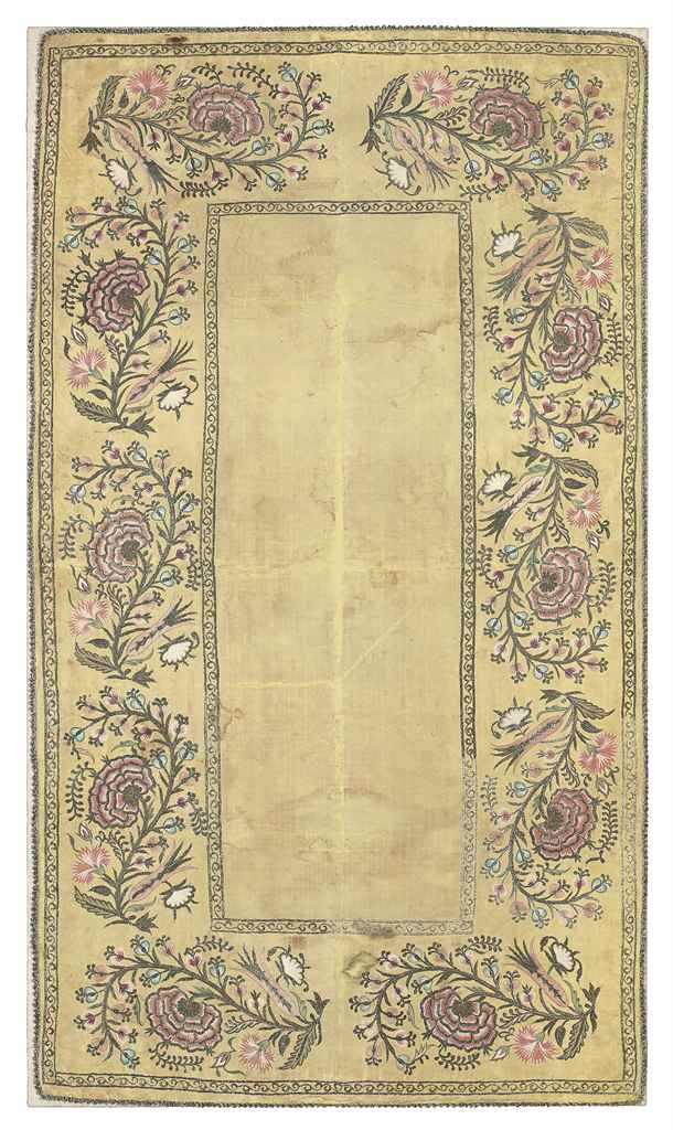 AN EMBROIDERED BOLSTER COVER , TURKISH, LATE 18TH CENTURY Christie's
