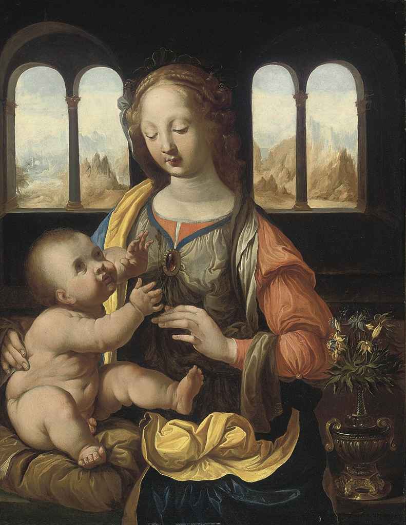 After Leonardo Da Vinci The Madonna Of The Carnation Paintings