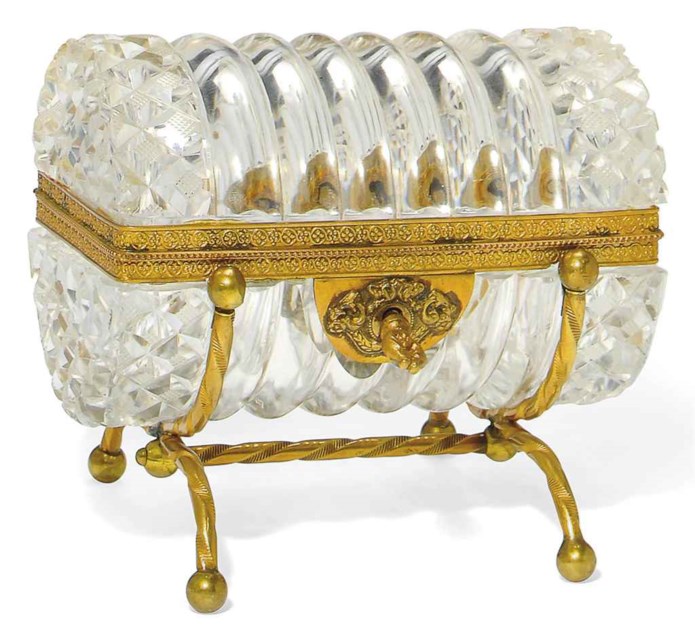 A FRENCH GILTMETAL MOUNTED CUTGLASS CASKET , CIRCA 1860 Christie's
