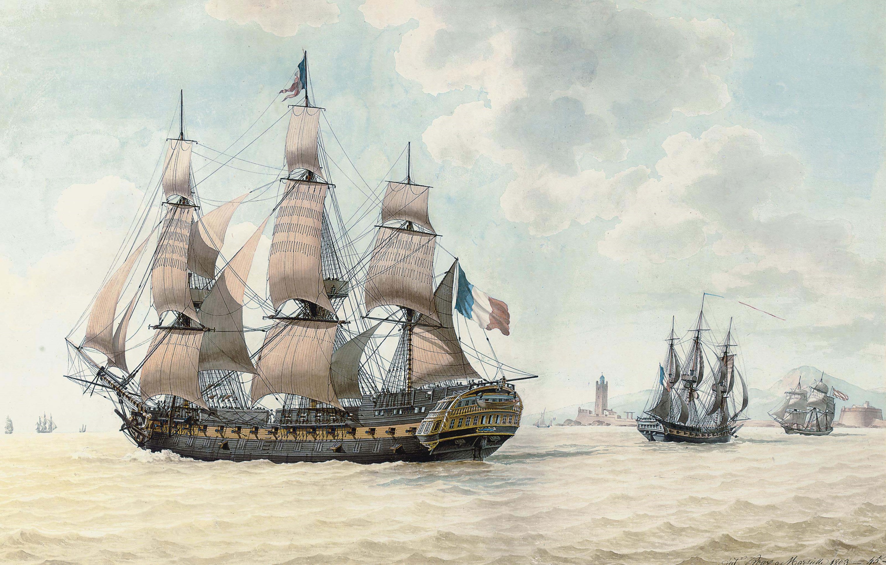AngeJosephAntoine Roux (Marseilles, 17651835) , The French '74' Mont