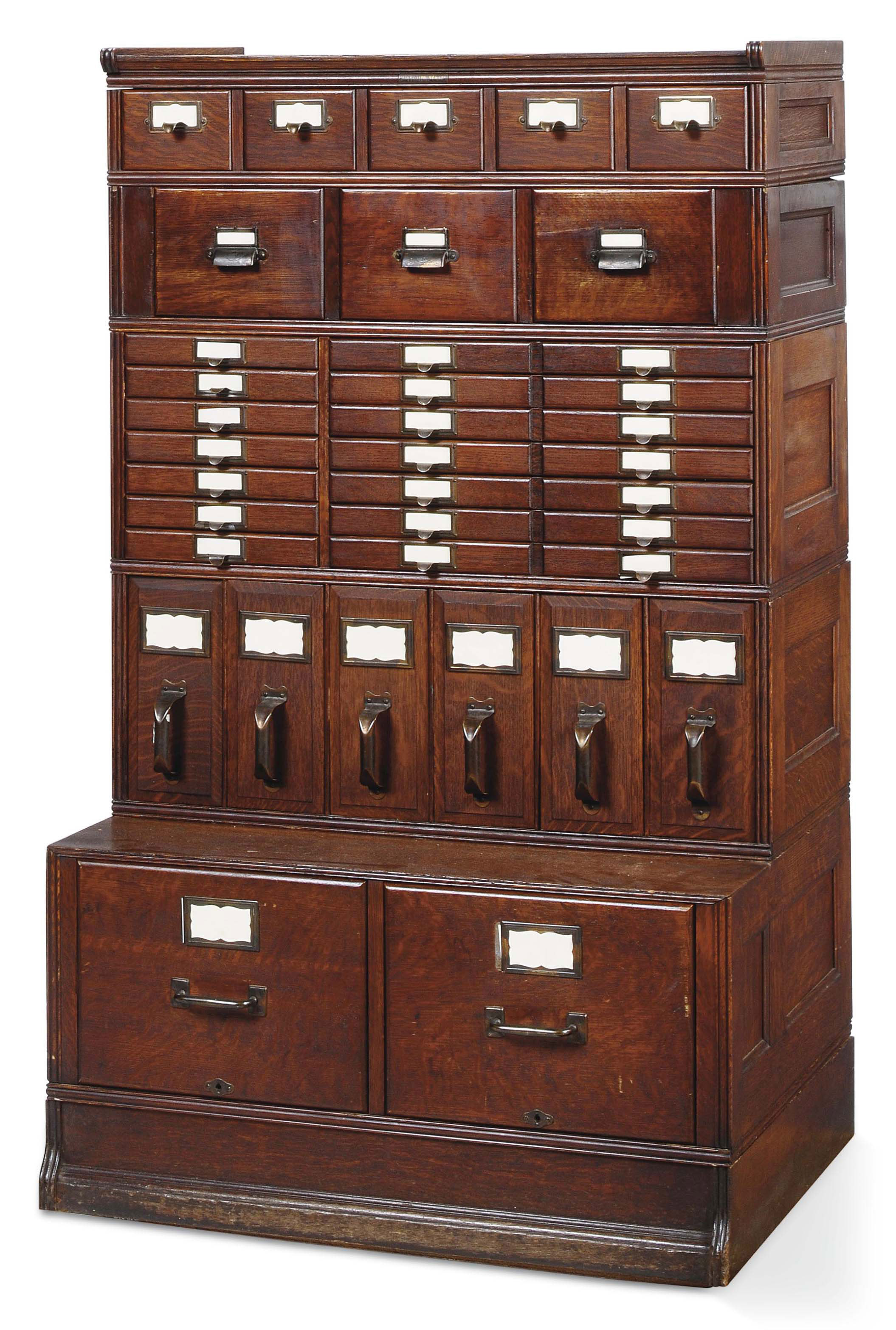 AN AMERICAN OAK FILING , MID20TH CENTURY Christie's