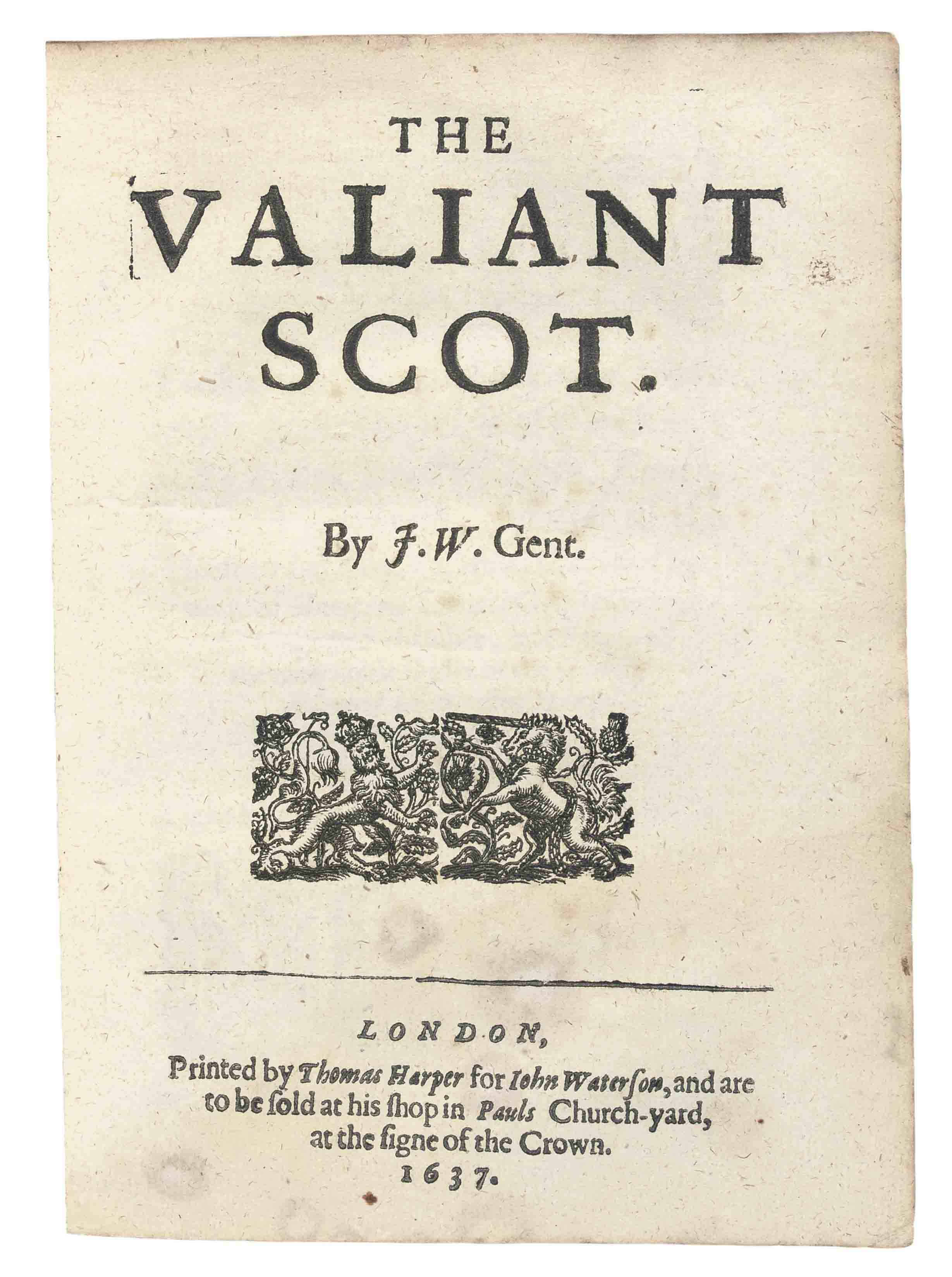 W J The Valiant Scot London By Thomas Harper For John Waterson 1637 Small 4