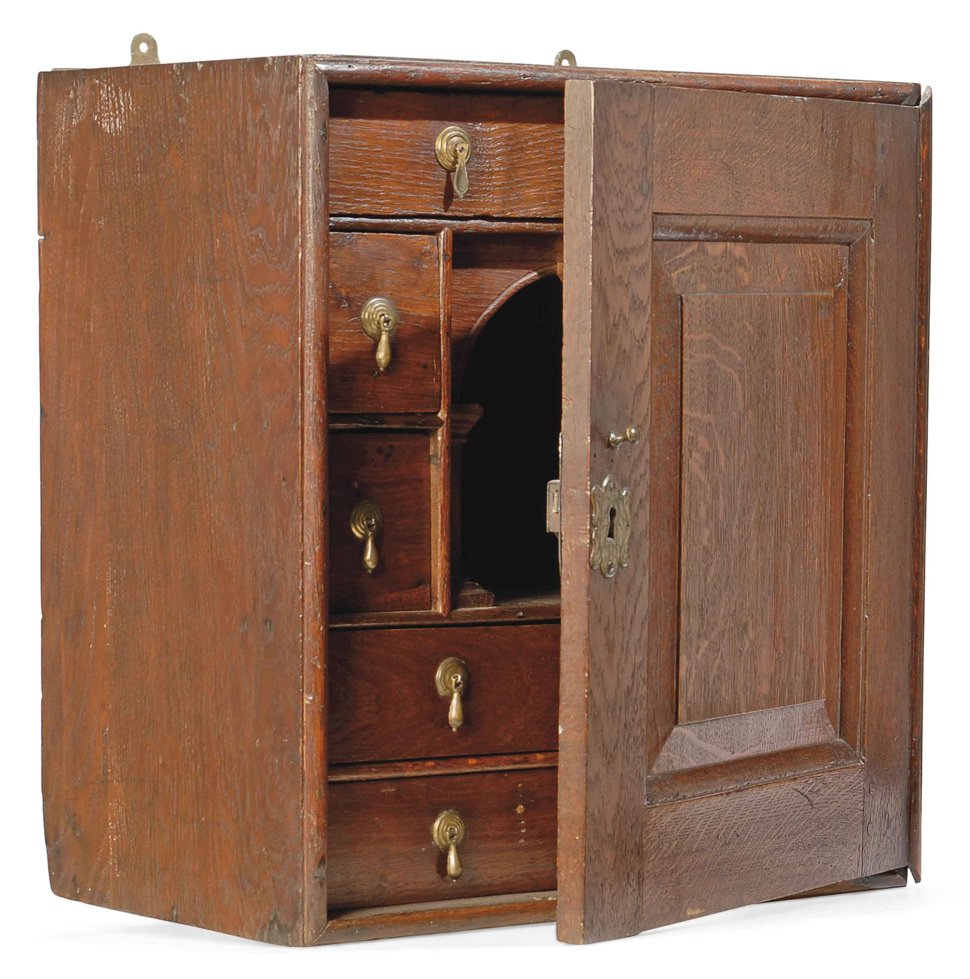 A Queen Anne Hanging Cupboard Early 18th Century Hanging
