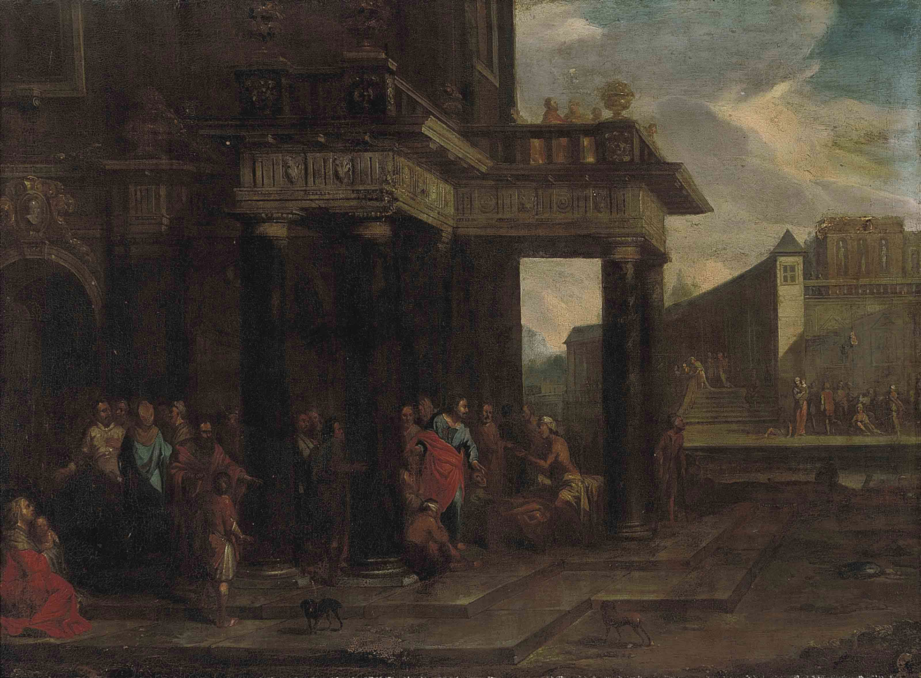 Circle Of Niccolo Codazzi Naples C 1642 1693 Genoa Christ At