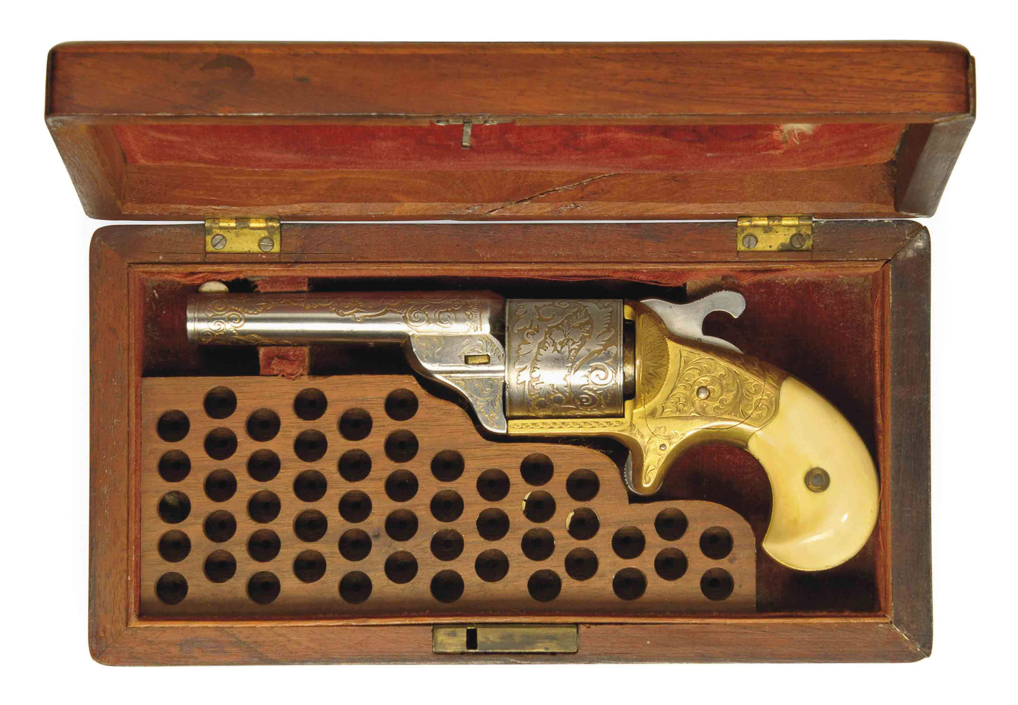A .44 (S&W RUSSIAN) NEW MODEL NO.3 SIX-SHOT SINGLE-ACTION REVOLVER
