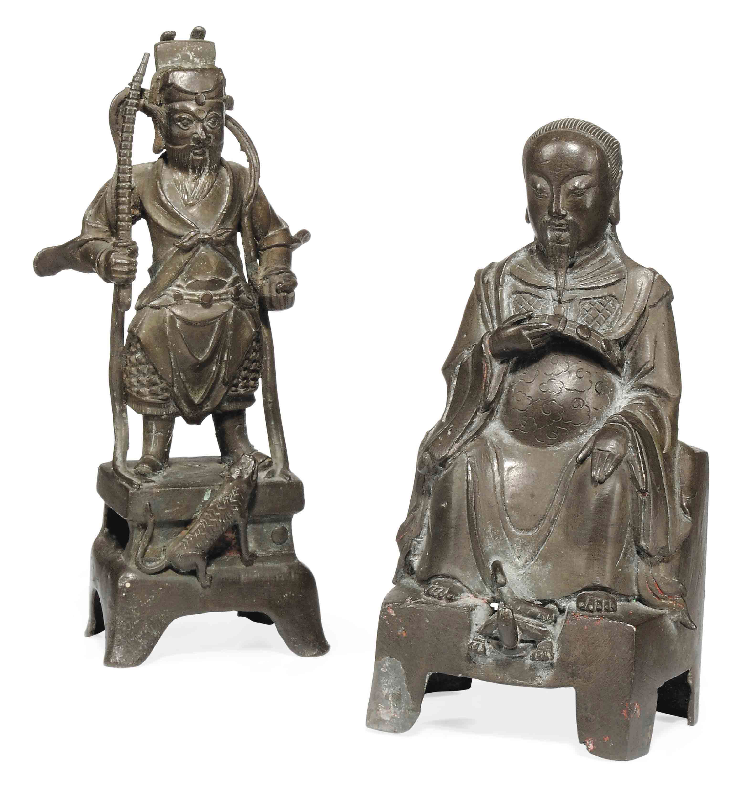 TWO CHINESE BRONZE FIGURES , MING DYNASTY (13681644) Christie's