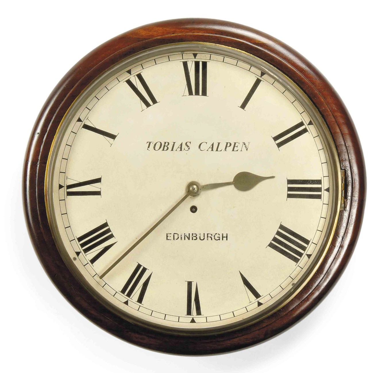 A VICTORIAN LARGE WALL CLOCK , TOBIAS CALPEN. LATE 19TH CENTURY