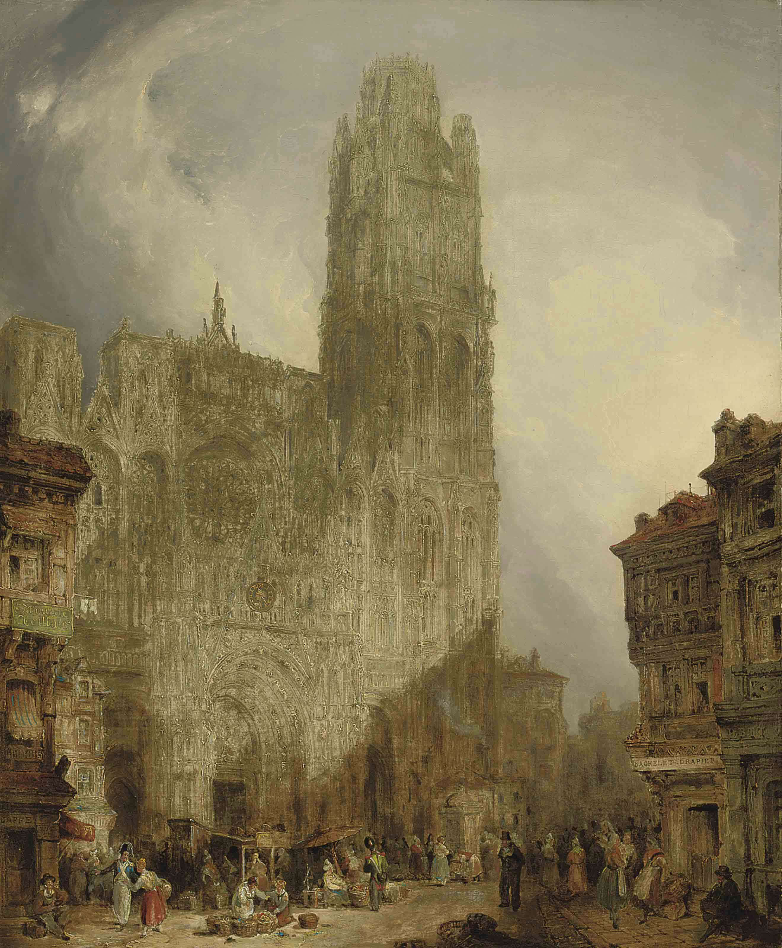 David Roberts 1796 1864 West Front Of Notre Dame Cathedral