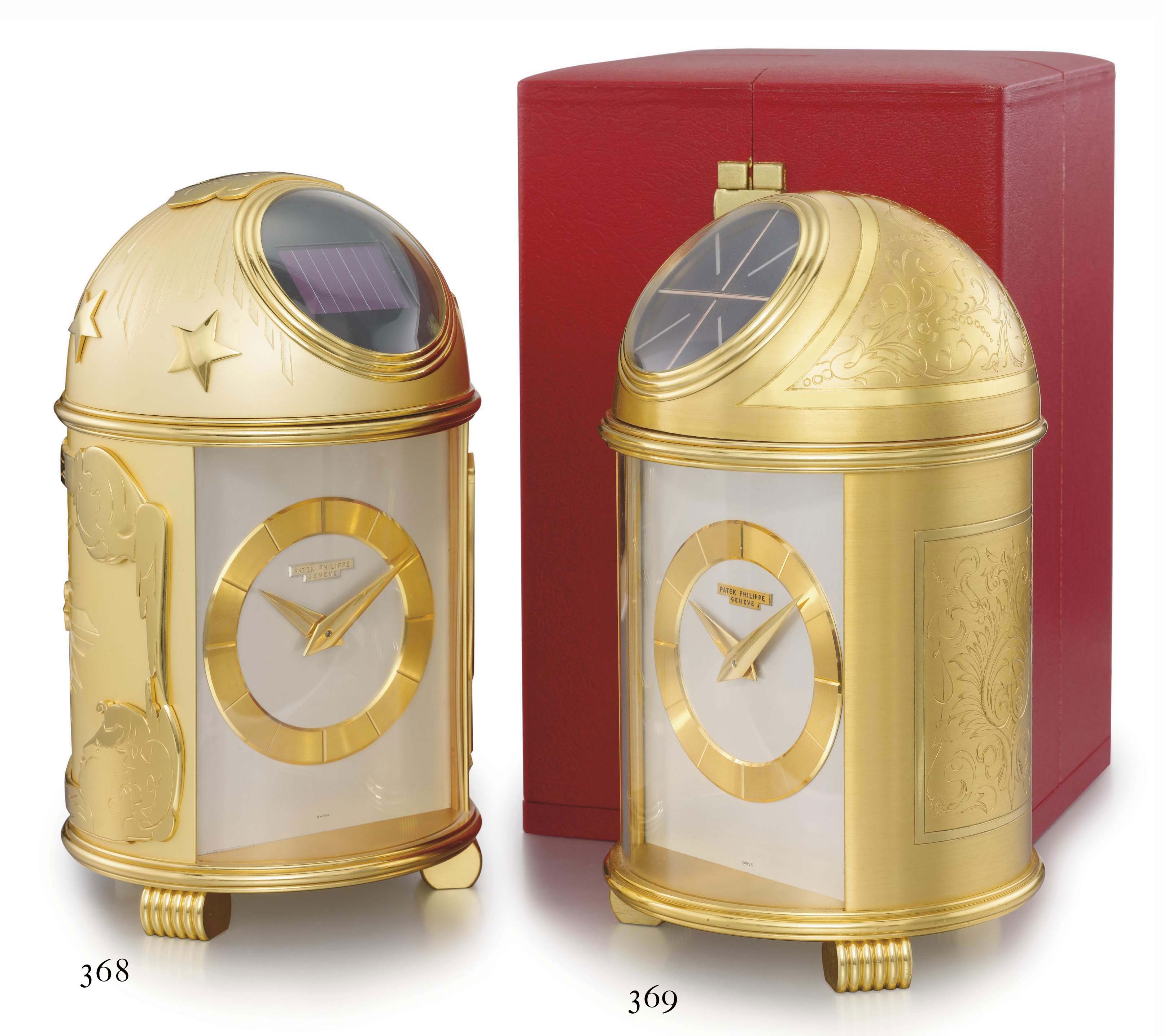 Patek Philippe. A fine and very rare gilt brass solarpowered dome
