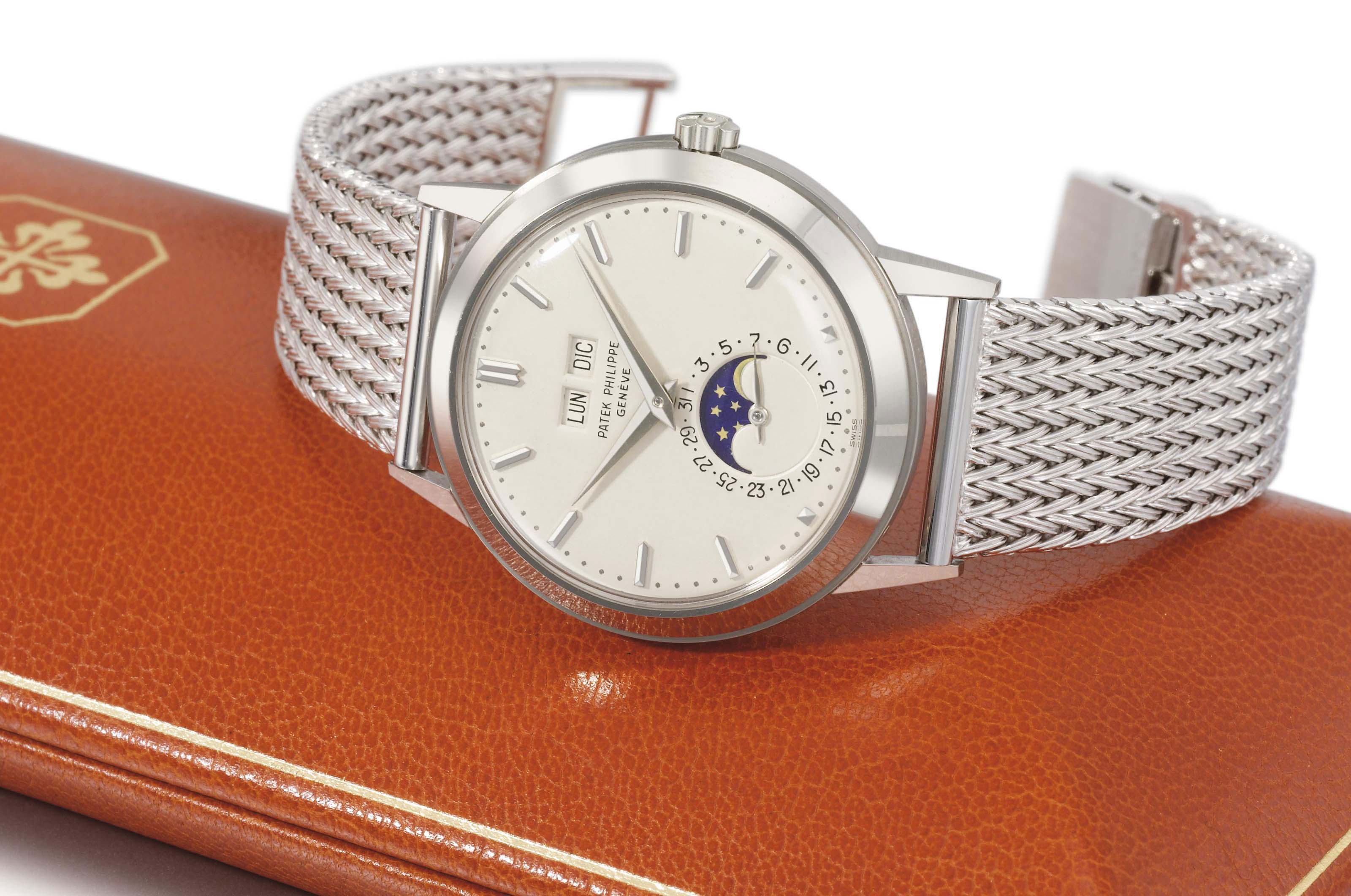 Patek Philippe. An extremely fine and rare 18K white gold