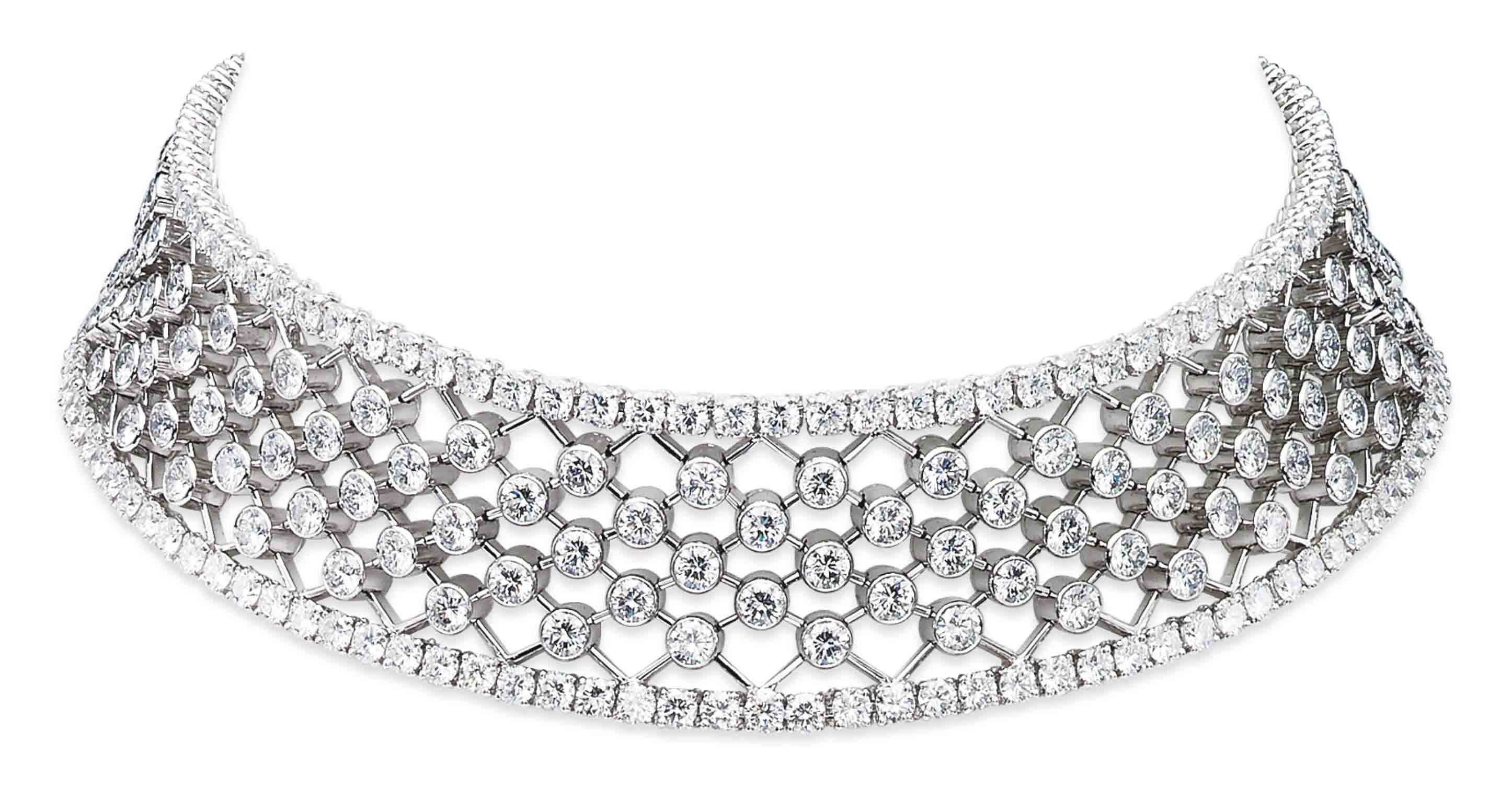 A DIAMOND CHOKER, BY CARTIER