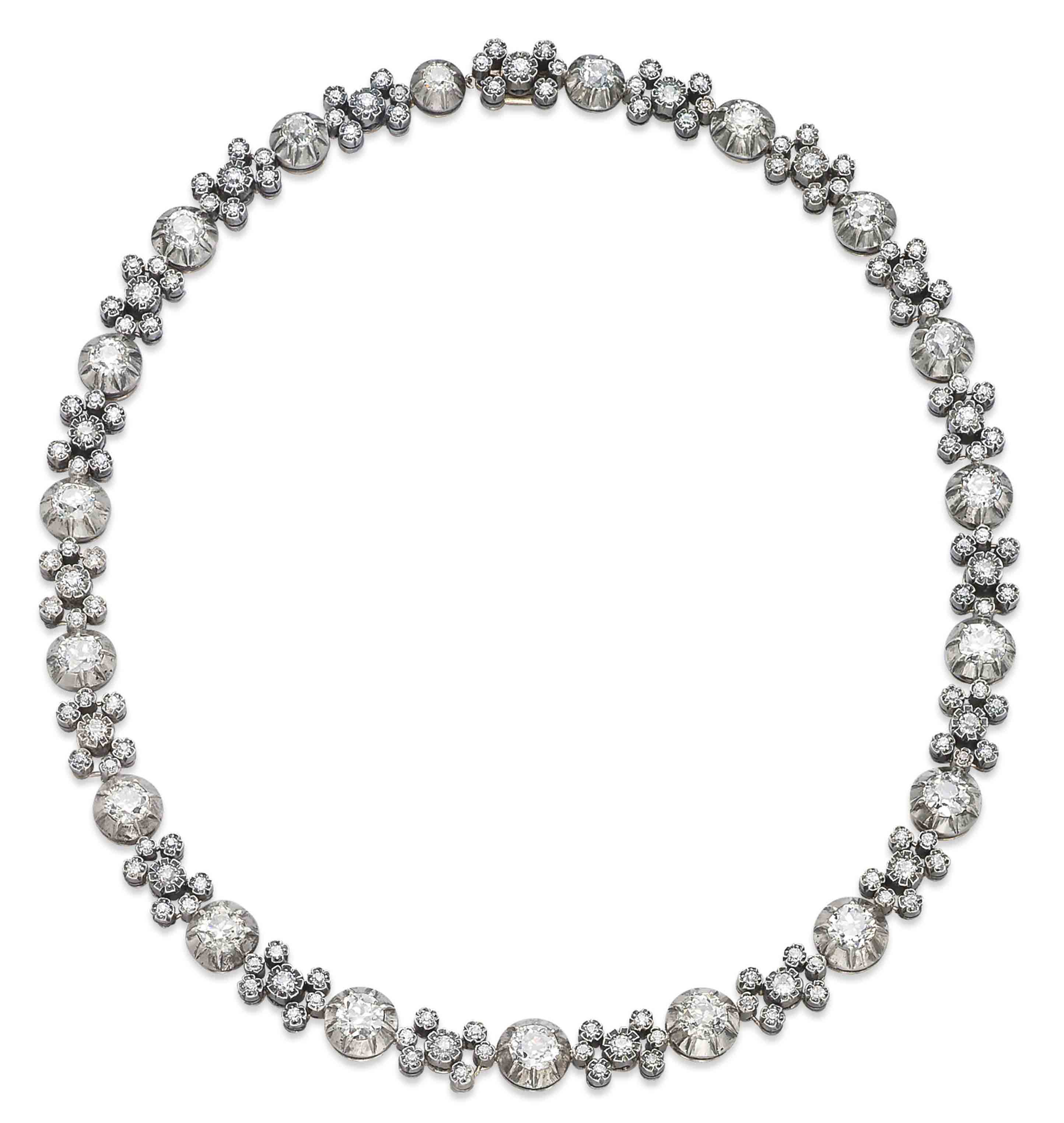 A DIAMOND RIVIERE NECKLACE