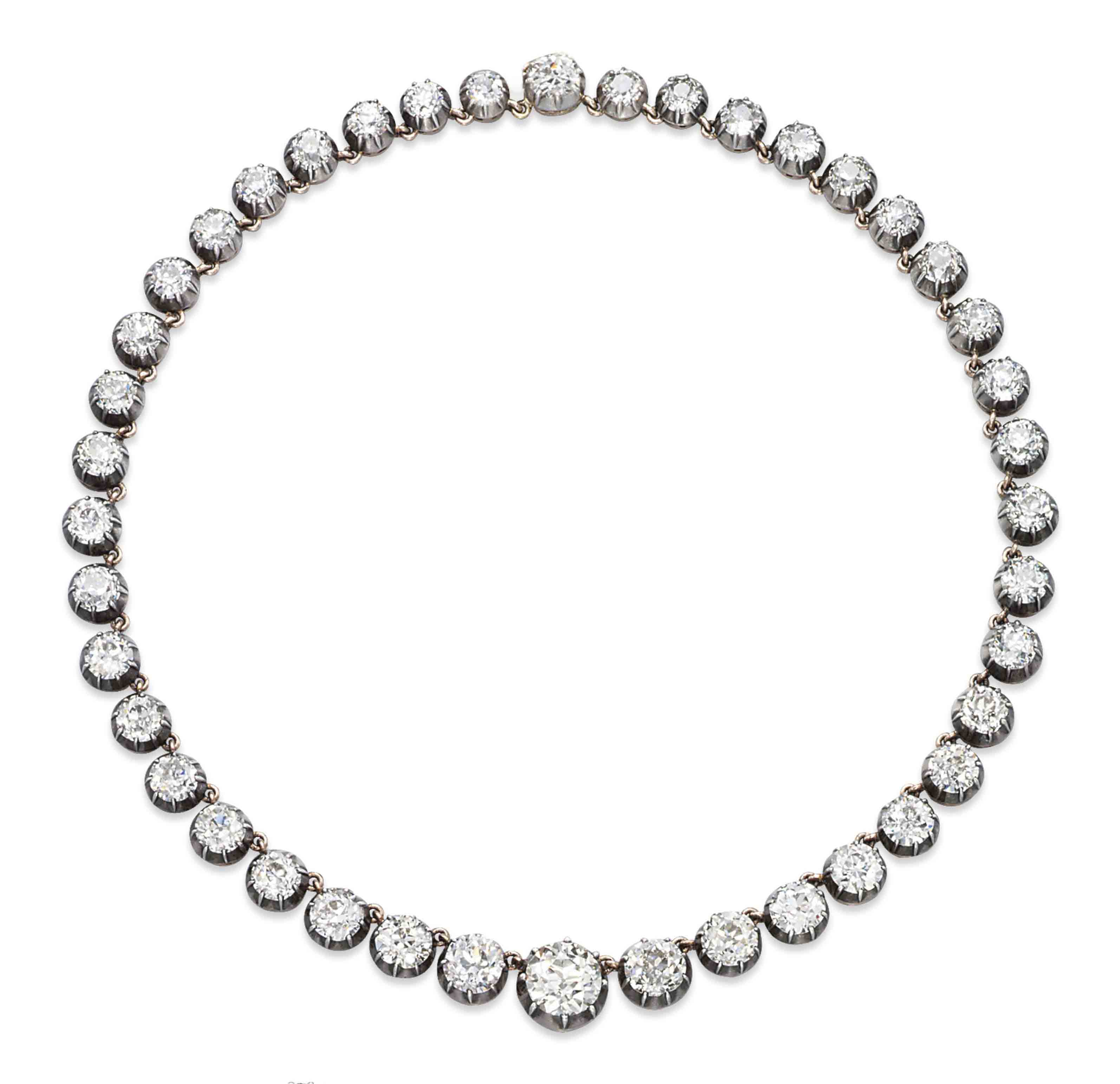 AN ANTIQUE DIAMOND RIVIERE NECKLACE Christie's