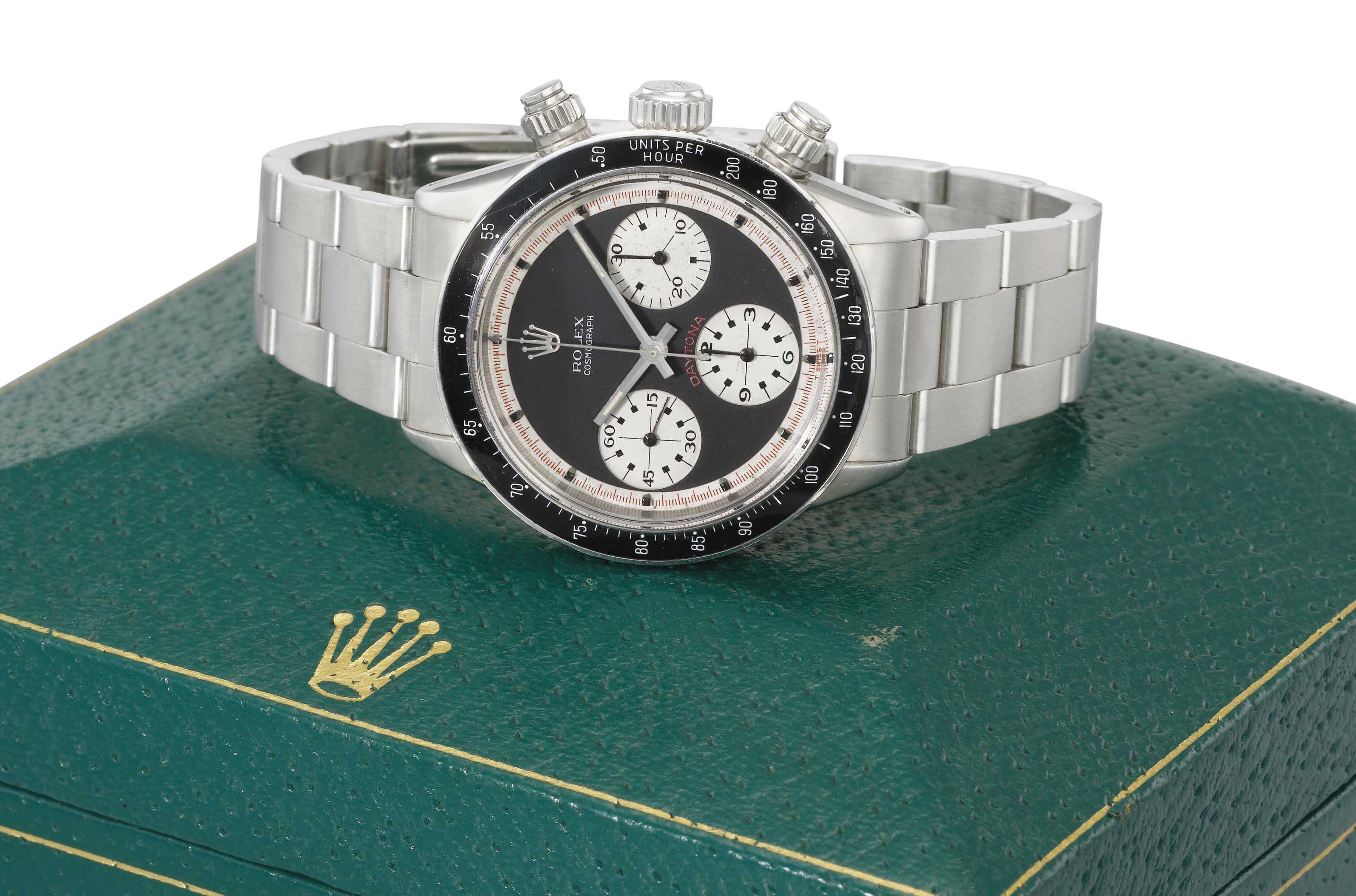 Rolex. A rare and unusual stainless steel chronograph ...