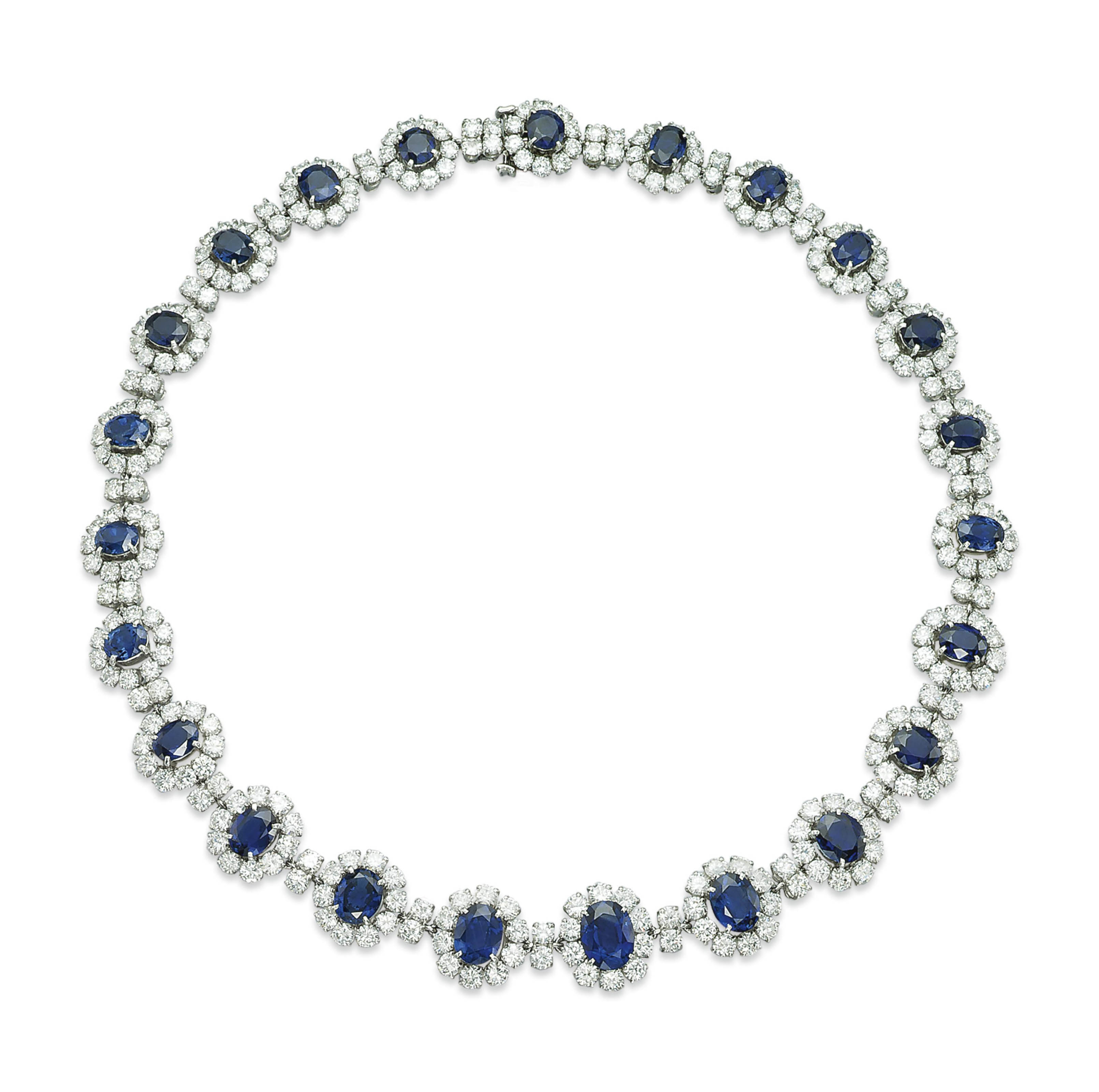 A SAPPHIRE AND DIAMOND NECKLACE Christie's