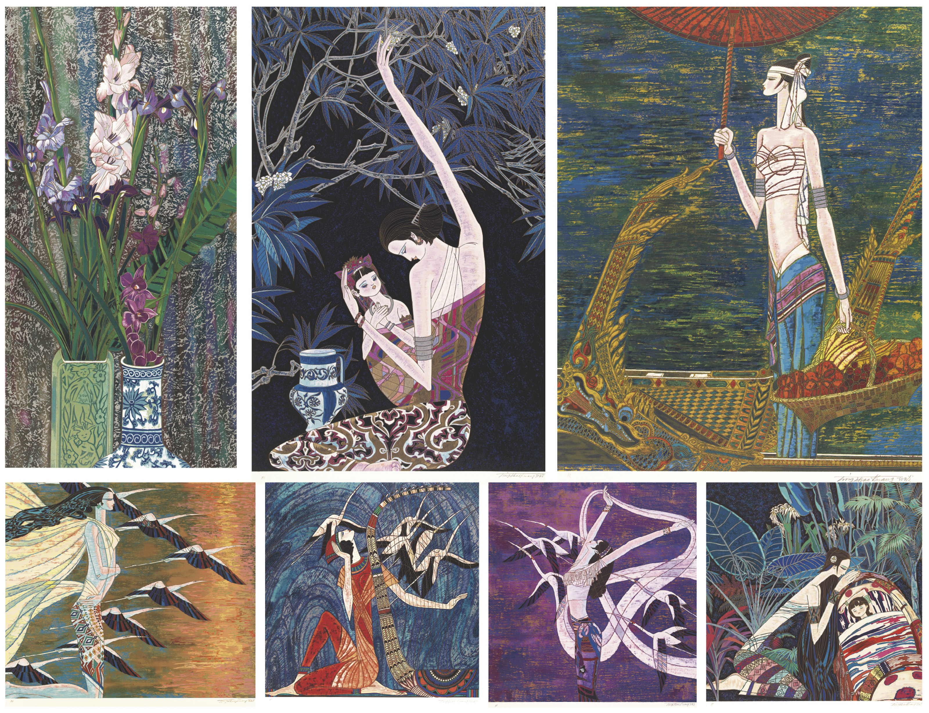 絵画 Ting Shao Kuang ／丁紹光・作 「楽園回帰」