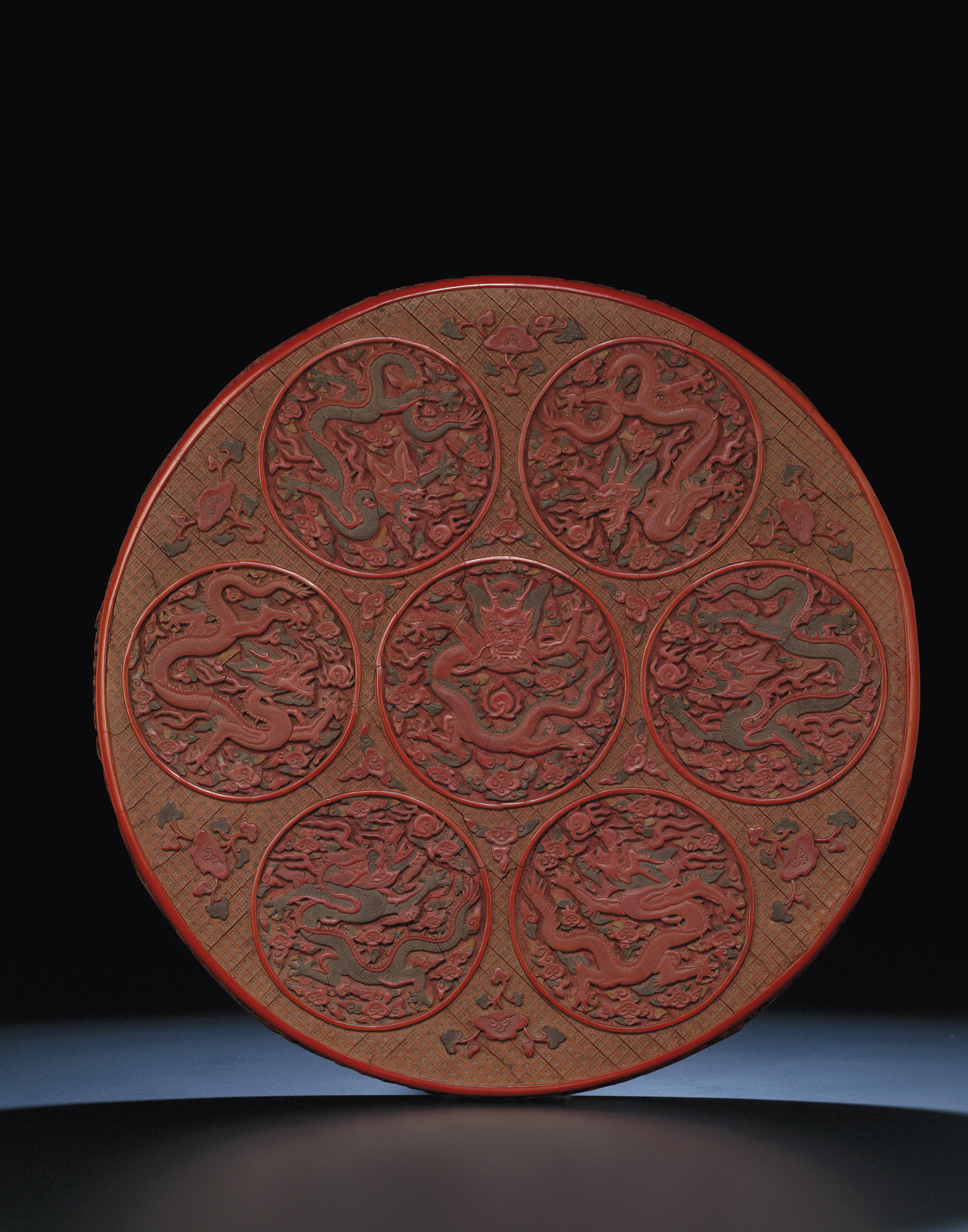 五彩魚紋盤 在川知款 共箱 中国 古美術 清康熙五彩