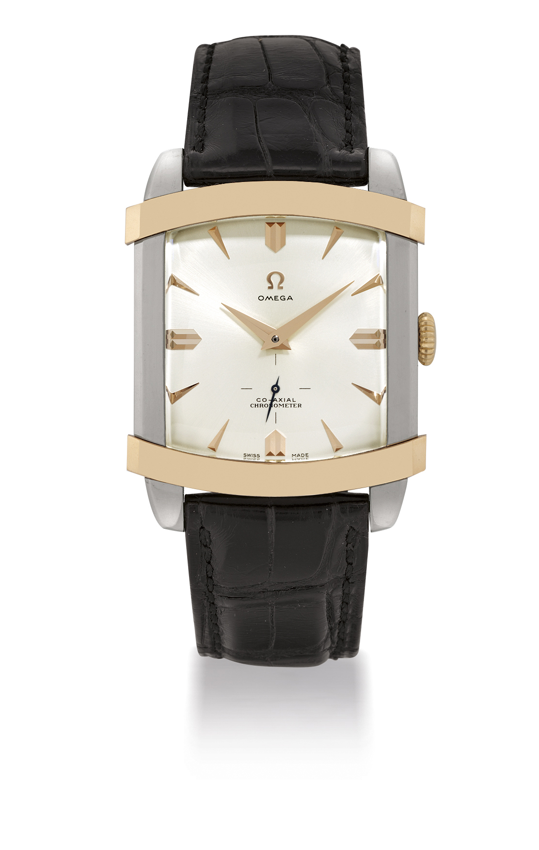 OMEGA, COLLECTOR'S SERIES NUMBER 6 , WHITE AND PINK GOLD AUTOMATIC CO
