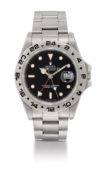 ROLEX, EXPLORER II, REF. 16550, RAIL DIAL , STAINLESS ...