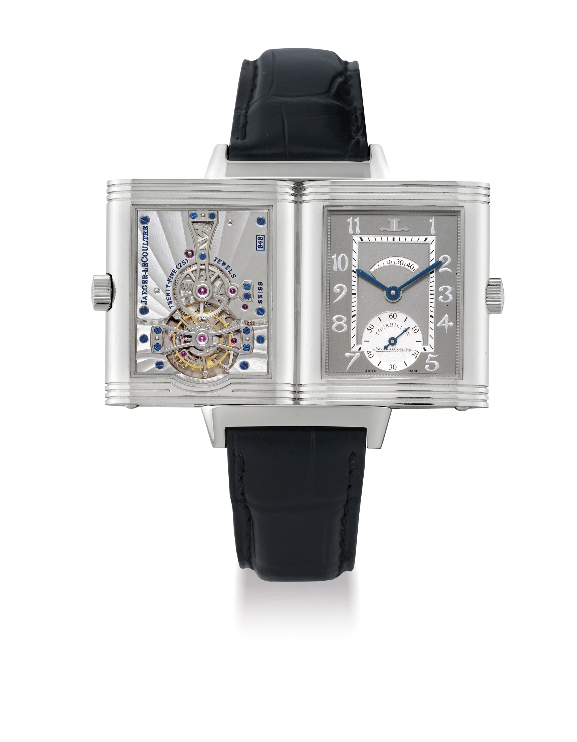 JAEGER LECOULTRE REVERSO TOURBILLON FINE AND RARE PLATINUM