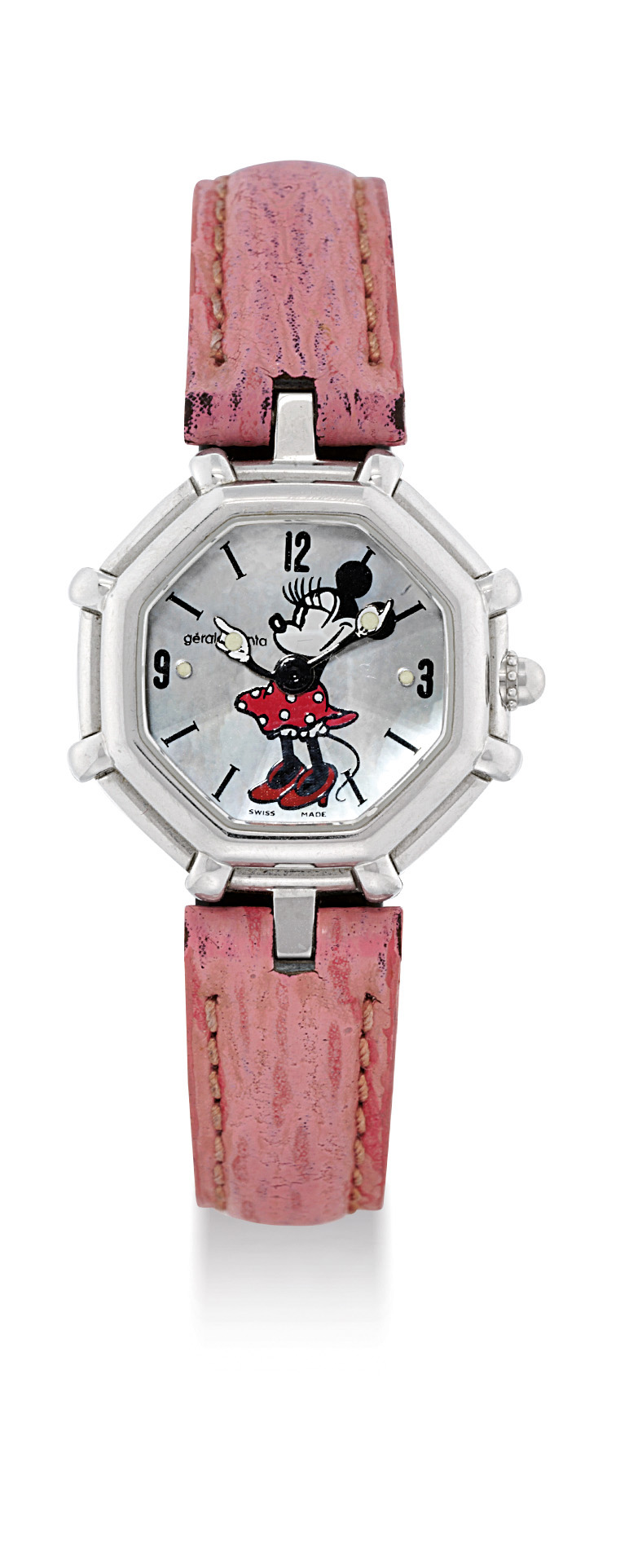 Gerald Genta A Lady S Stainless Steel Wristwatch With Mother Of Pearl Dial