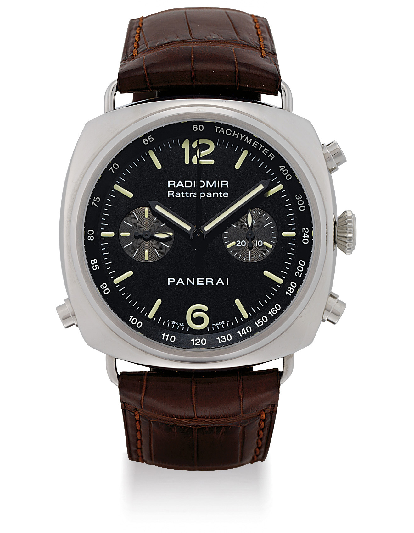 PANERAI. A STAINLESS STEEL LIMITED EDITION CUSHION SHAPED
