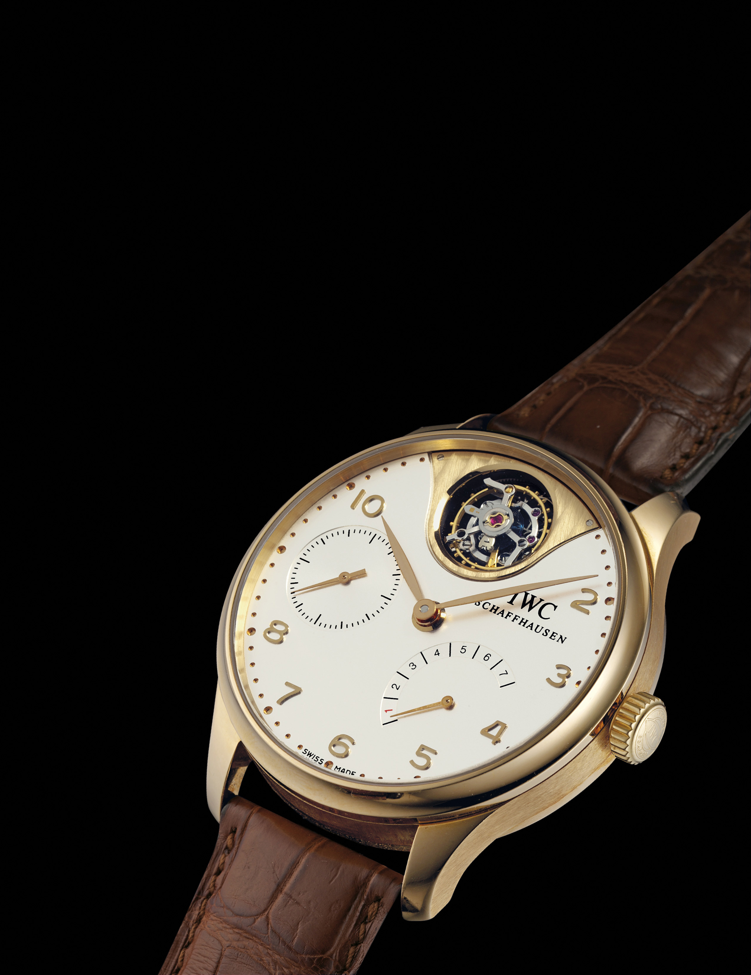 IWC. A FINE AND RARE LIMITED EDITION 18K WHITE GOLD SKELETONIZED MINUTE REPEATING WRISTWATCH SIGNED IWC PROBUS SCAFUSIA REF. 5241 PORTUGUESE SQUELETTE MODEL NO. 26 50 CASE NO. 3080904 CIRCA 2006 Chris...