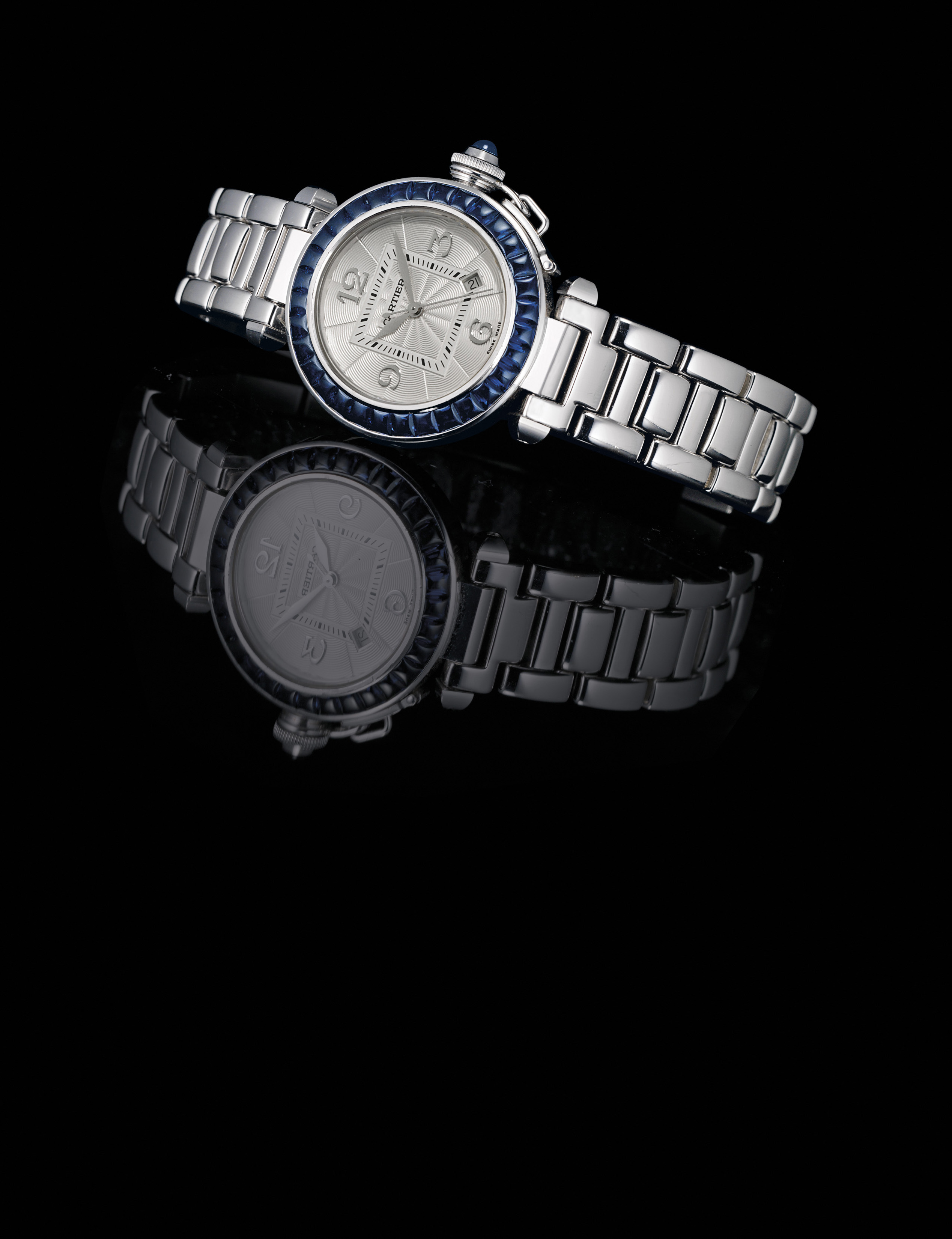 cartier watch sapphire