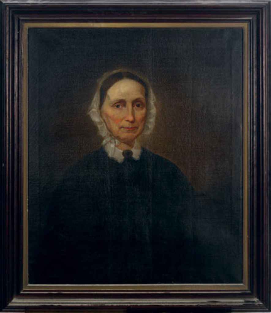 American School 19th Century Portrait Of A Woman Wearing A