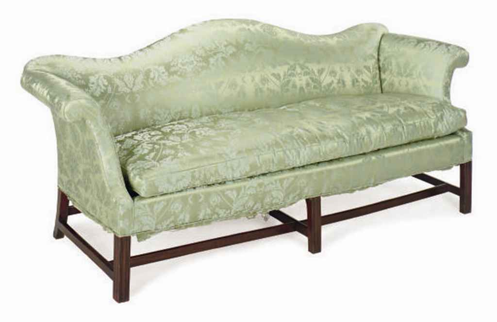 A George Iii Mahogany Camelback Sofa Late 18th Early 19th