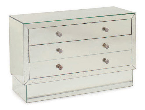A French Mirrored Glass Chest Of Drawers Mid 20th Century