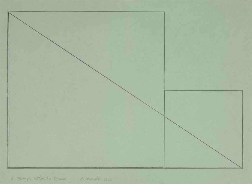Robert Mangold B 1937 A Triangle Within Two Squares 1970s