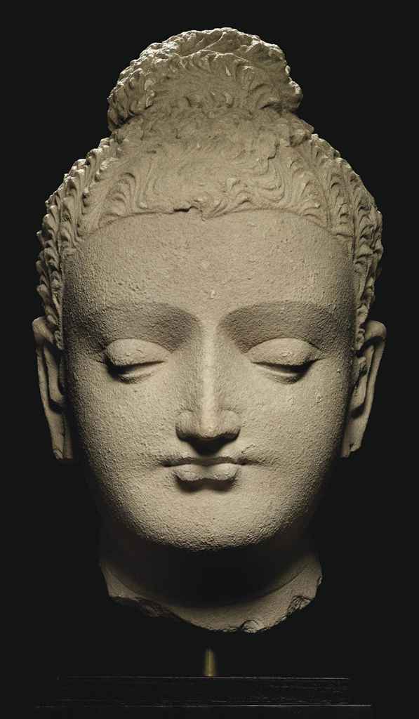 A Large Stucco Head Of Buddha Gandhara 4th 5th Century Sculptures Statues Figures Frieze Relief Christie S