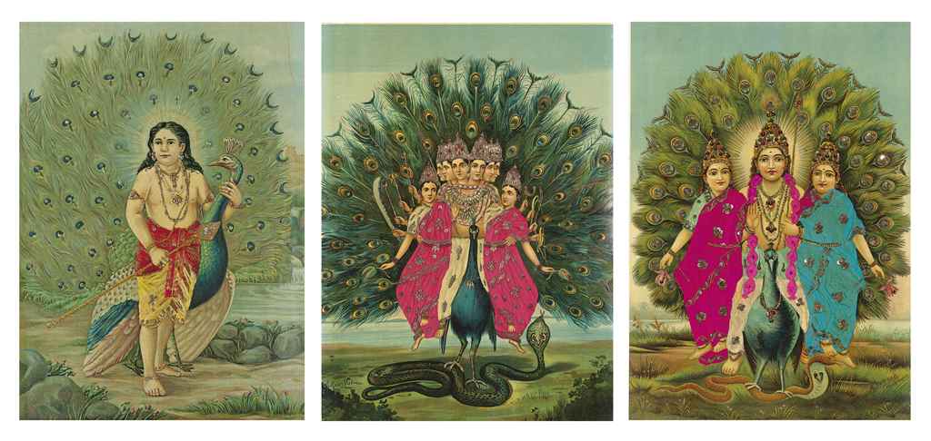 Three Posters Of Kumara Raja Ravi Varma Press 20th Century