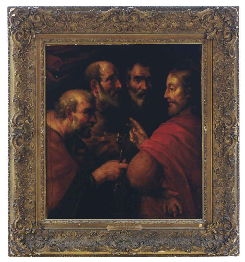 Follower of Sir Peter Paul Rubens , Saint Peter Receiving the Keys from