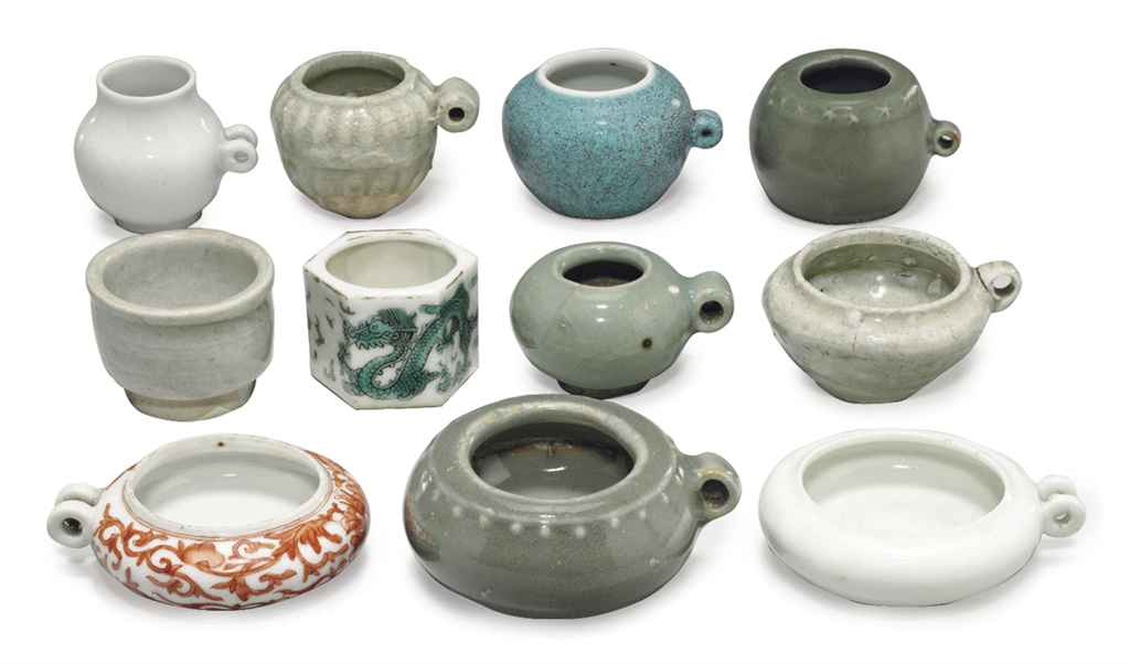 Ten Chinese Porcelain Bird Feeders Yuan Qing Dynasty 1279 1911