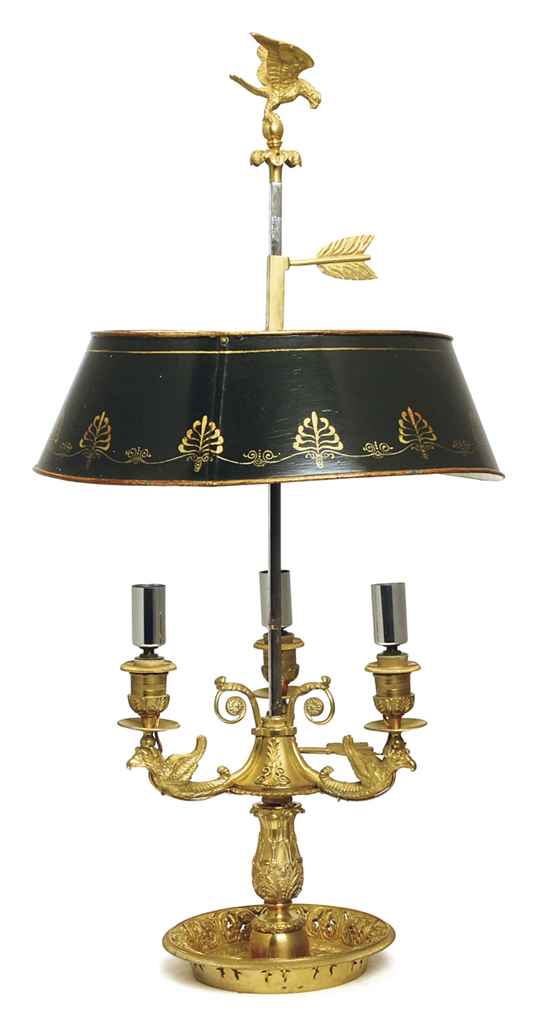 A FRENCH GILT METAL BOUILOTTE LAMP EARLY 20TH CENTURY Christie s