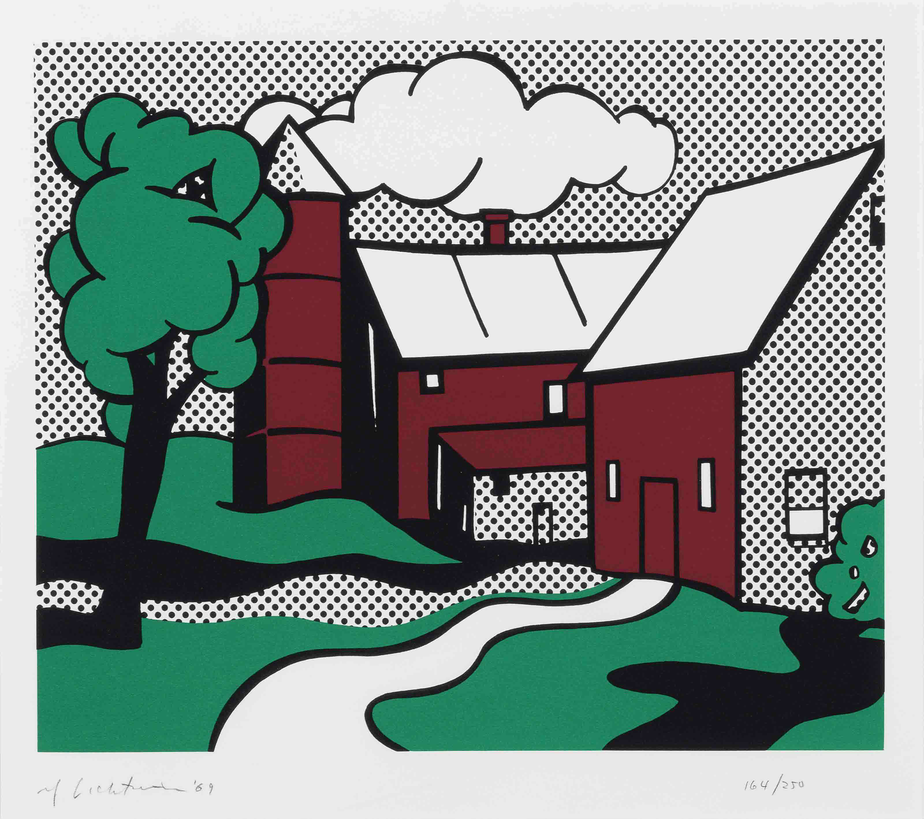 ROY LICHTENSTEIN , Red Barn (C. 89) Christie's